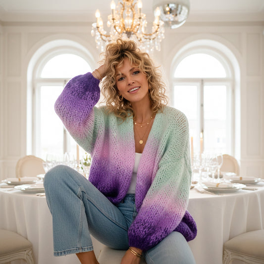 Knitting Kit – MYPZ Chunky Alpaca Cardigan Desert Bloom No.15 (ENG-NL-DE)