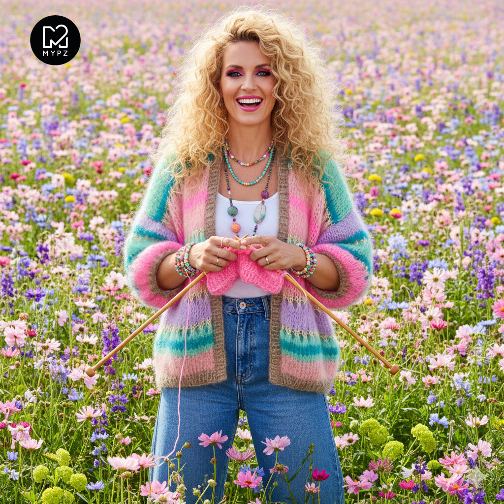 Knit pattern – MYPZ Light Mohair Cardigan Faby No10 (ENG-NL-DE)