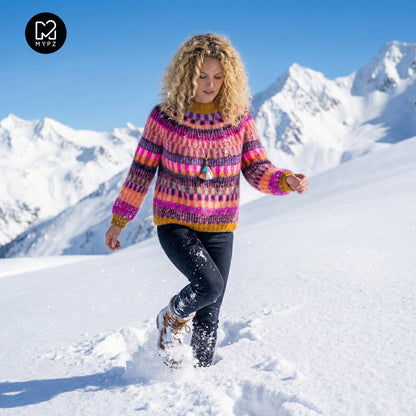 Knit pattern – MYPZ top-down sweater Boho Firefly No6 (ENG-NL-DE)