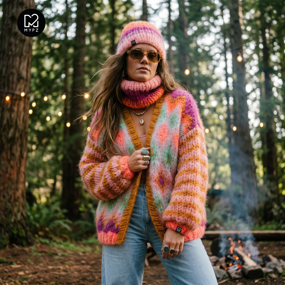 Patron de tricot - veste en mohair épais Flora n°12 (ENG-DE-NL-ES-FR-IT-DA-SV-NO)