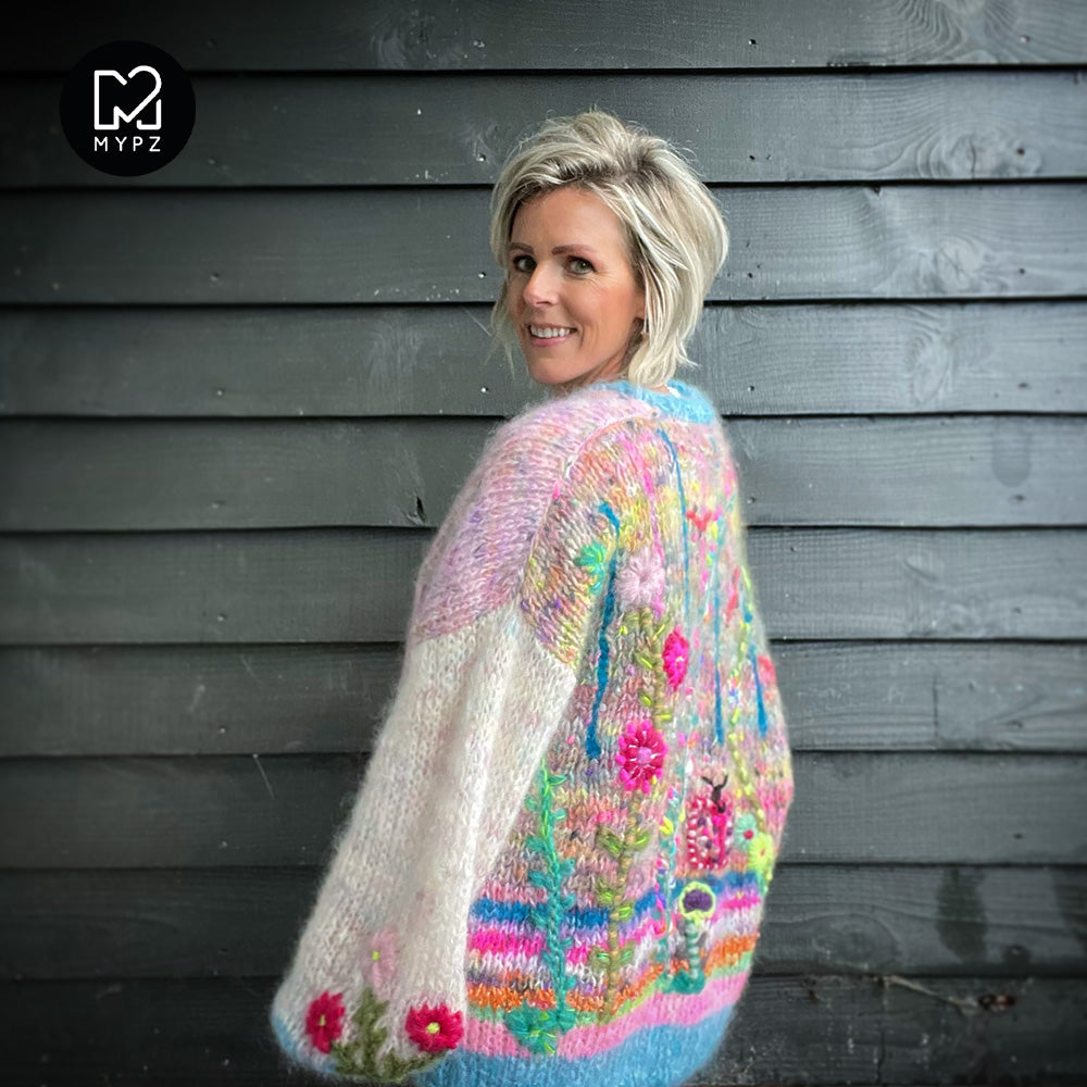 MYPZ Chunky Mohair Cardigan Flowerfields