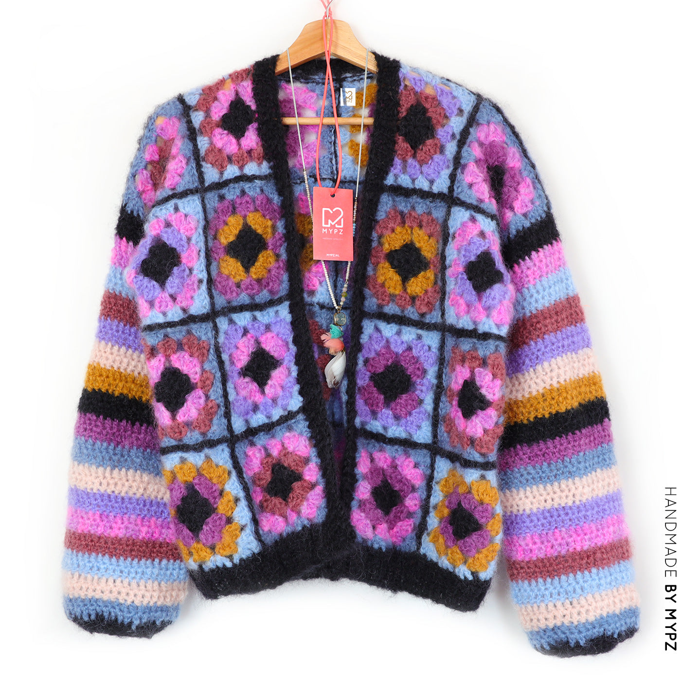 MYPZ Dreamy Chunky Mohair Granny square cardigan Lovestory