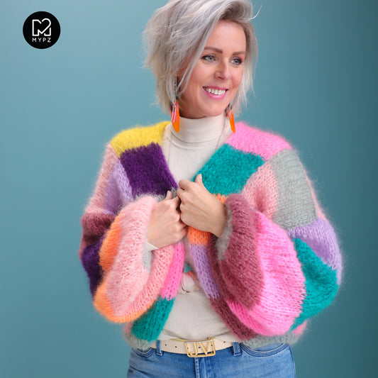 Knitting kit – MYPZ Short Light Mohair Cardigan Harper No10 (ENG-NL-DE)