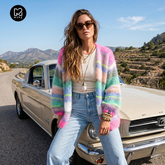 Knitting kit – MYPZ Basic Light Mohair Cardigan Helio No10 (ENG-NL-DE)