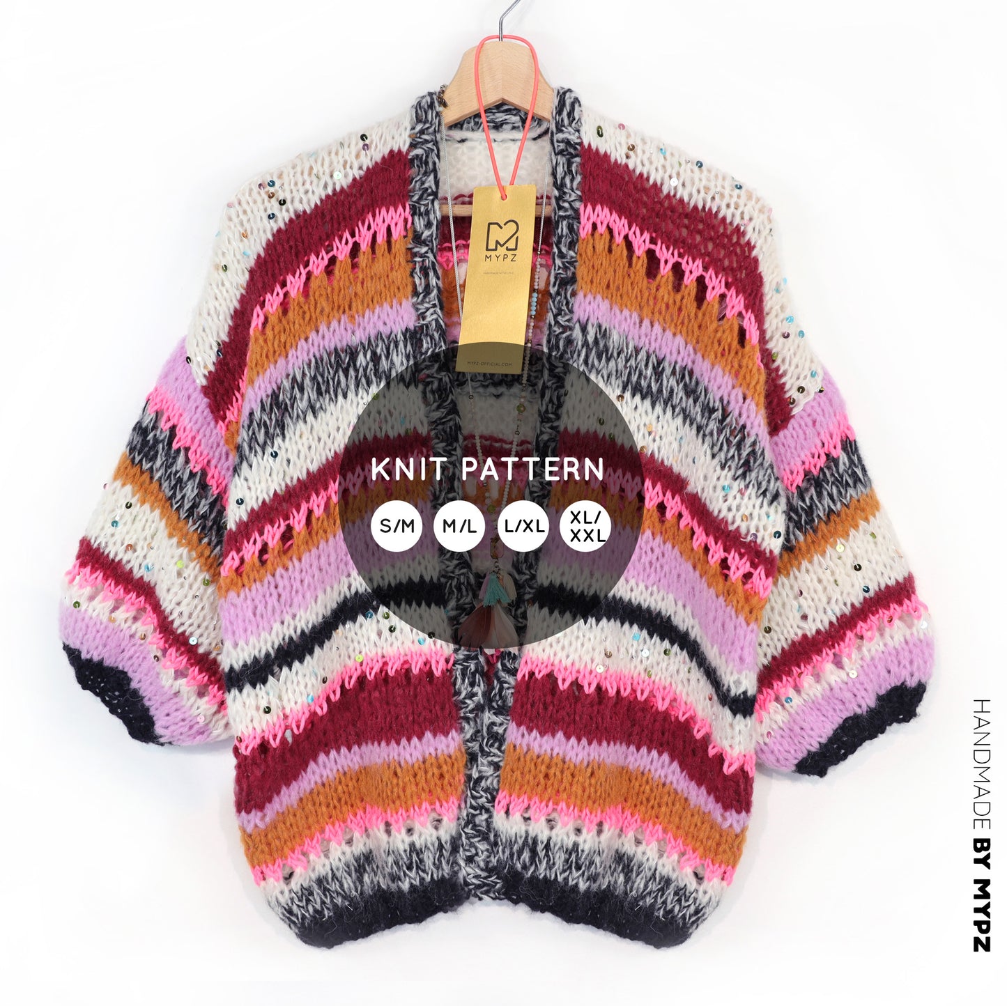 Knit pattern – MYPZ Light Alpaca Cardigan Twinkle Berry No10 (ENG-NL-DE)