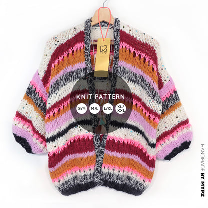 Knit pattern – MYPZ Light Alpaca Cardigan Twinkle Berry No10 (ENG-NL-DE)