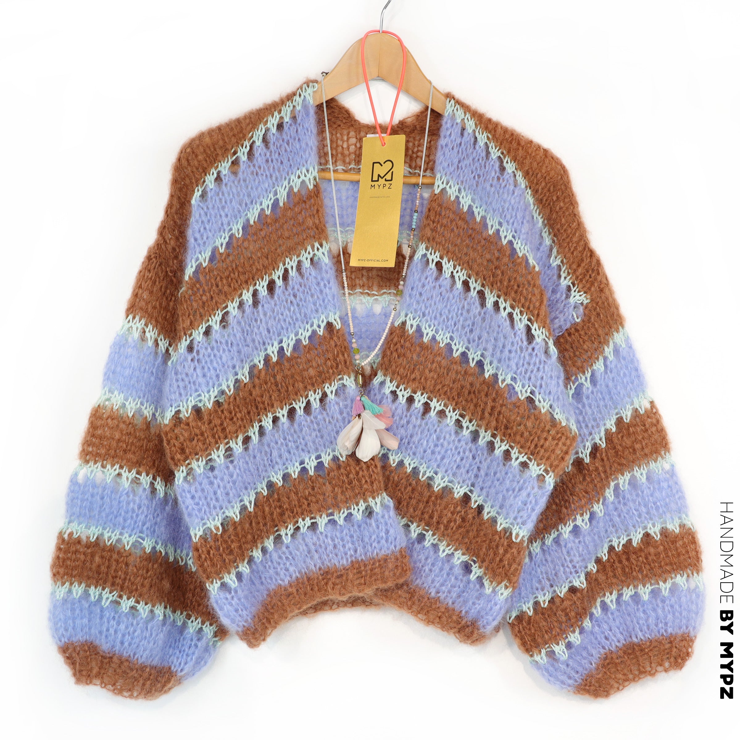 Knitting kit – MYPZ Light Mohair Cardigan Royal Coco No10 (ENG-NL