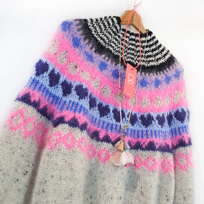 Knitting Kit – MYPZ top-down sweater Blue Heart No6 (ENG-NL-DE)