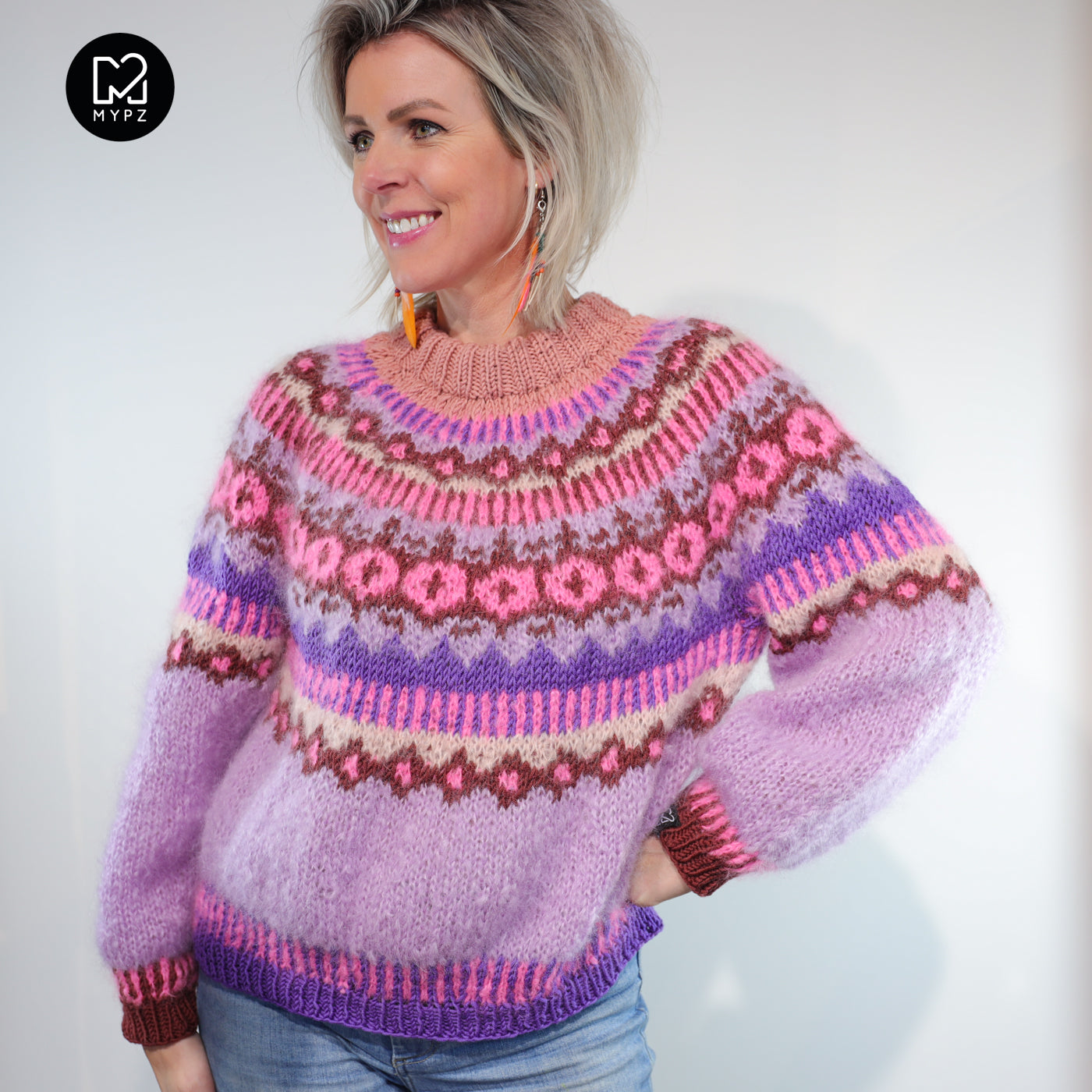 Knit pattern – MYPZ Nordic top-down sweater True Love No6 (ENG-NL-DE)