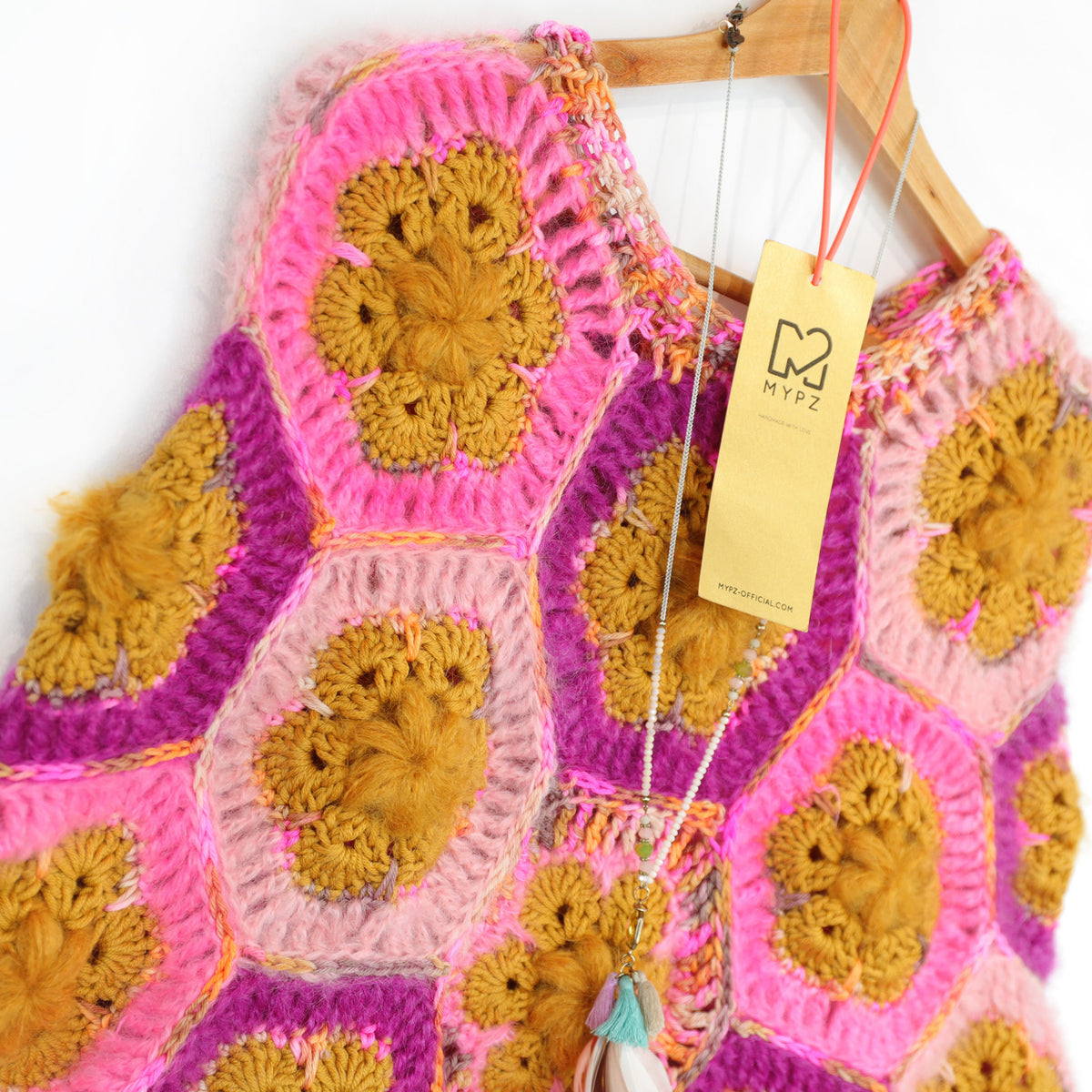 Patron de crochet - MYPZ Poncho Pecan (ENG-DE-NL-ES-FR-IT-DA-SV-NO)