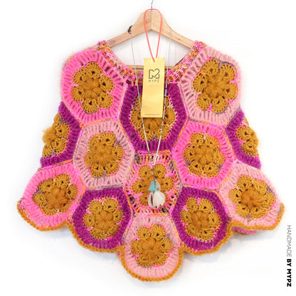 Patron de crochet - MYPZ Poncho Pecan (ENG-DE-NL-ES-FR-IT-DA-SV-NO)
