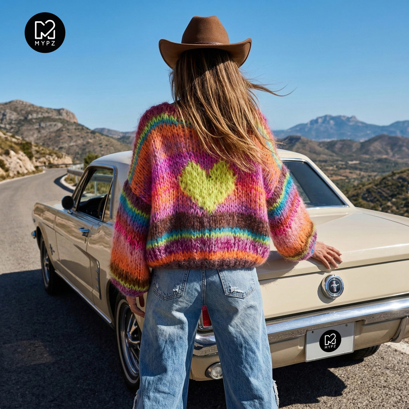 Knit pattern – MYPZ Short Chunky Pullover Neon Hearts No15 (ENG-NL-DE)