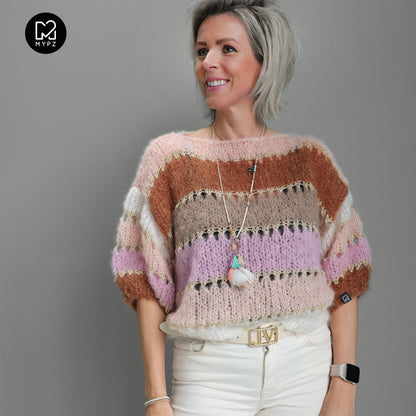 Kit de tricot – MYPZ Basic Light Mohair Top Sand No10 (ENG-NL-DE-FR)