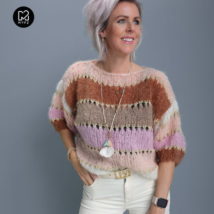 Kit de tricot – MYPZ Basic Light Mohair Top Sand No10 (ENG-NL-DE-FR)