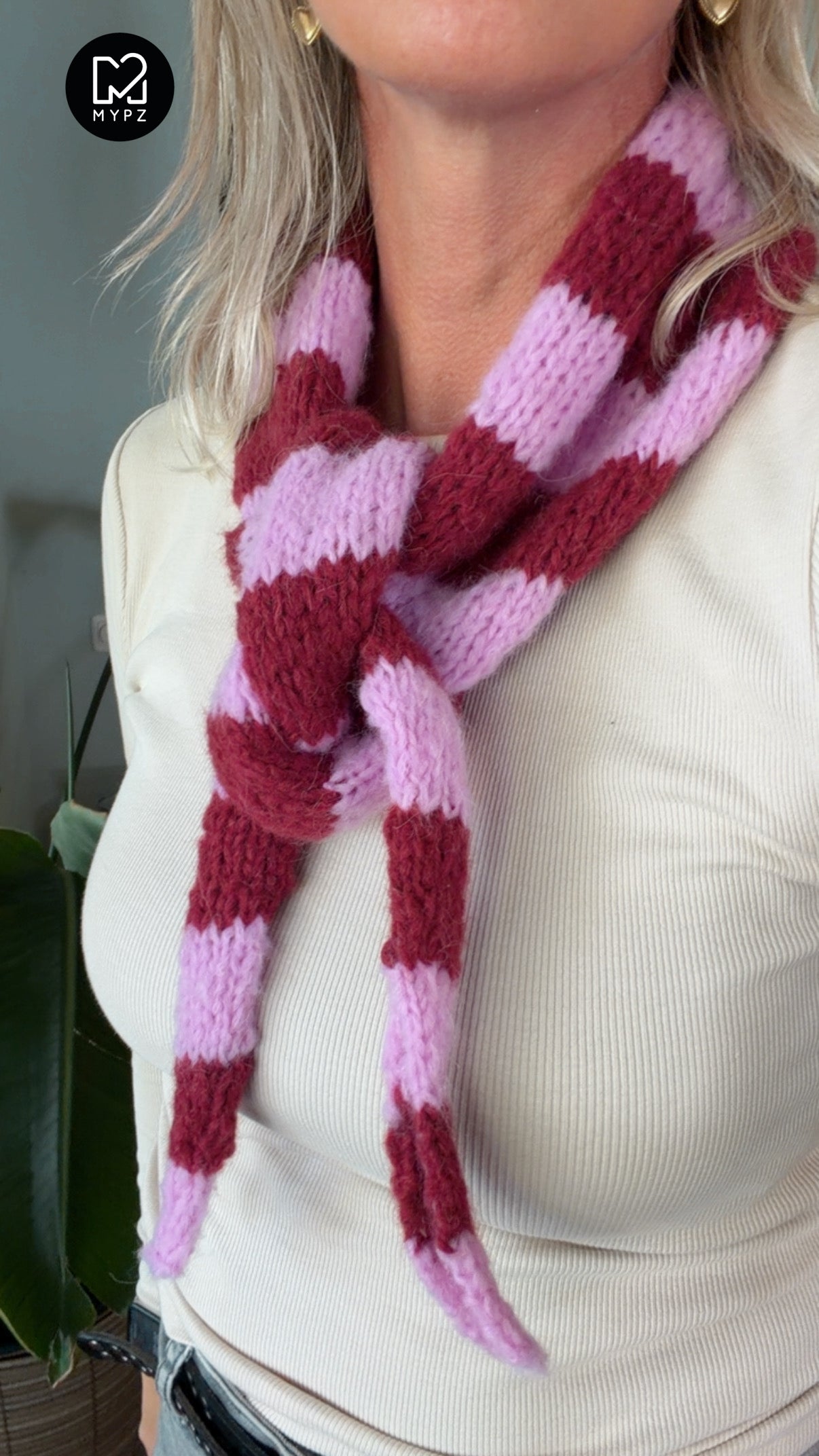 Modèle de tricot – Écharpe Sandy (ENG-NL-DE-ES-FR-IT-NO-DA-SV)