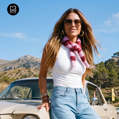 Modèle de tricot – Écharpe Sandy (ENG-NL-DE-ES-FR-IT-NO-DA-SV)