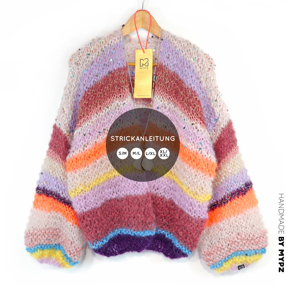 Knit pattern – Light Mohair Cardigan Sasha No.12 (ENG-NL-DE)