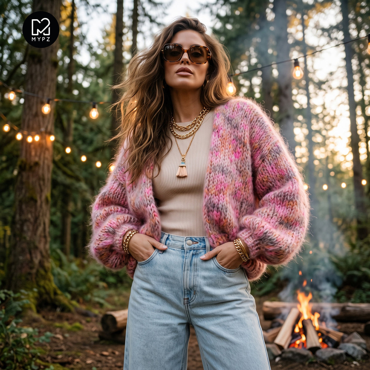 Modèle de tricot – Gilet court épais en alpaga-mohair MYPZ Pecan Dream n°15 (ENG-DE-NL-ES-FR-IT-DA-SV-NO)