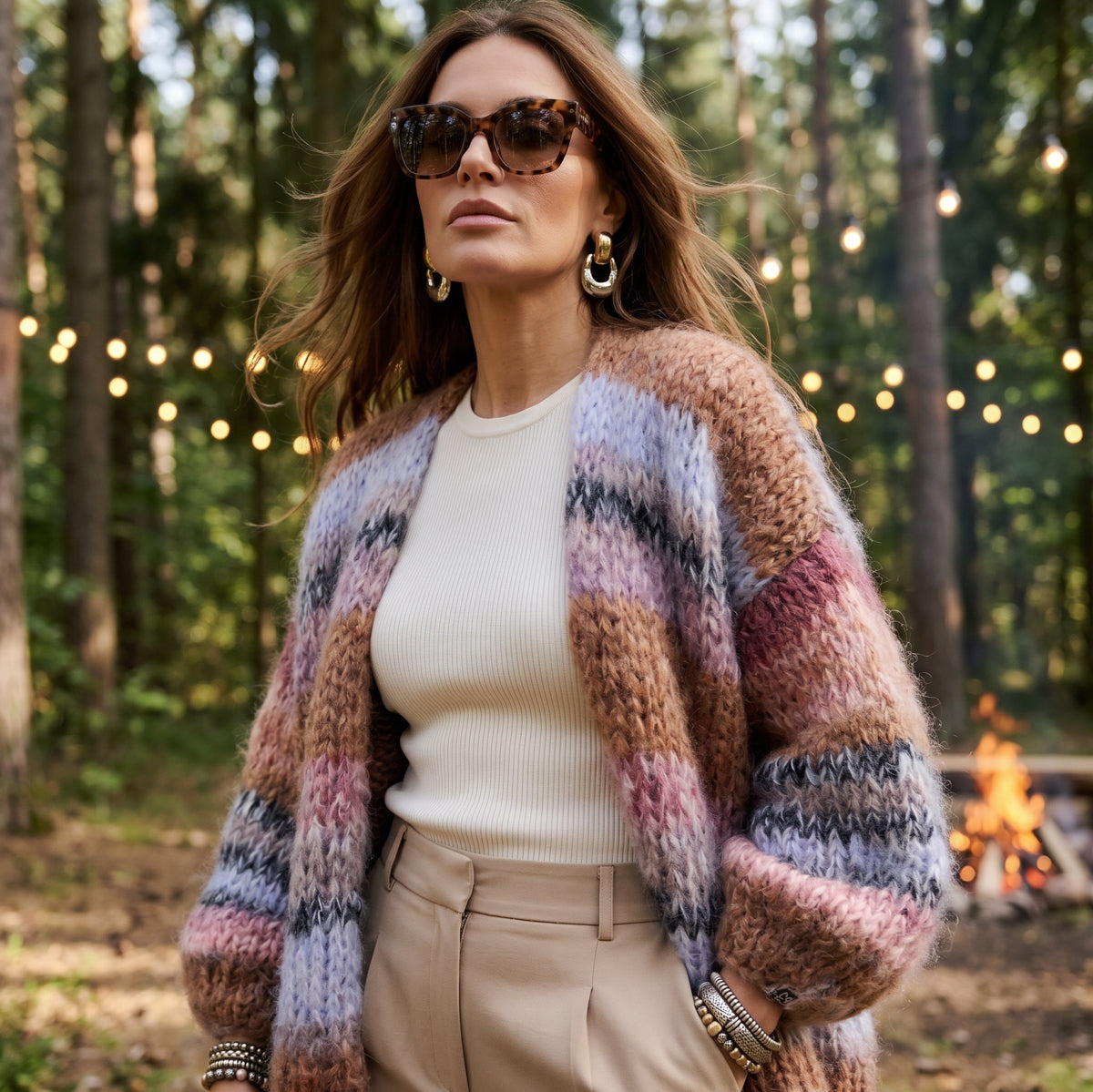 Patron de tricot – Cardigan MYPZ en mohair épais Walnut n° 15 (ENG-DE-NL-ES-FR-IT-DA-SV-NO)