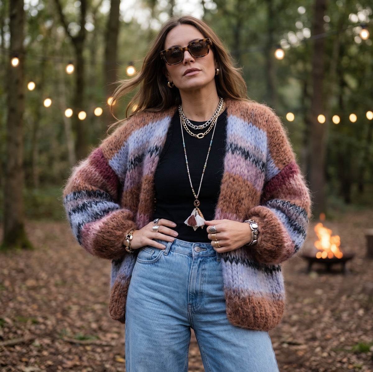 Patron de tricot – Cardigan MYPZ en mohair épais Walnut n° 15 (ENG-DE-NL-ES-FR-IT-DA-SV-NO)