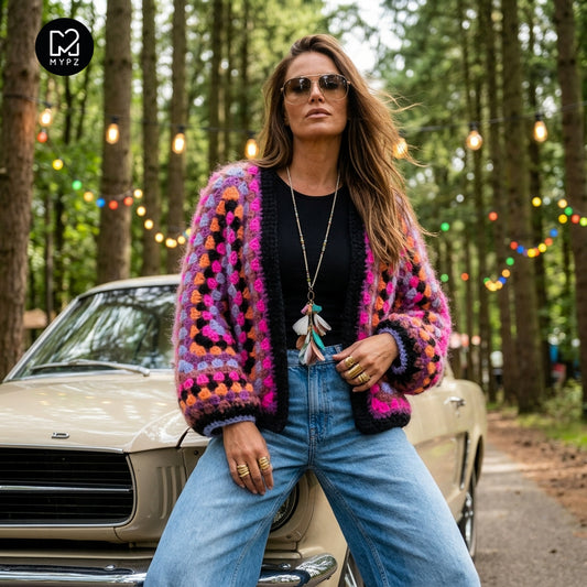 Cardigan Hexagon Mohair MYPZ Wild