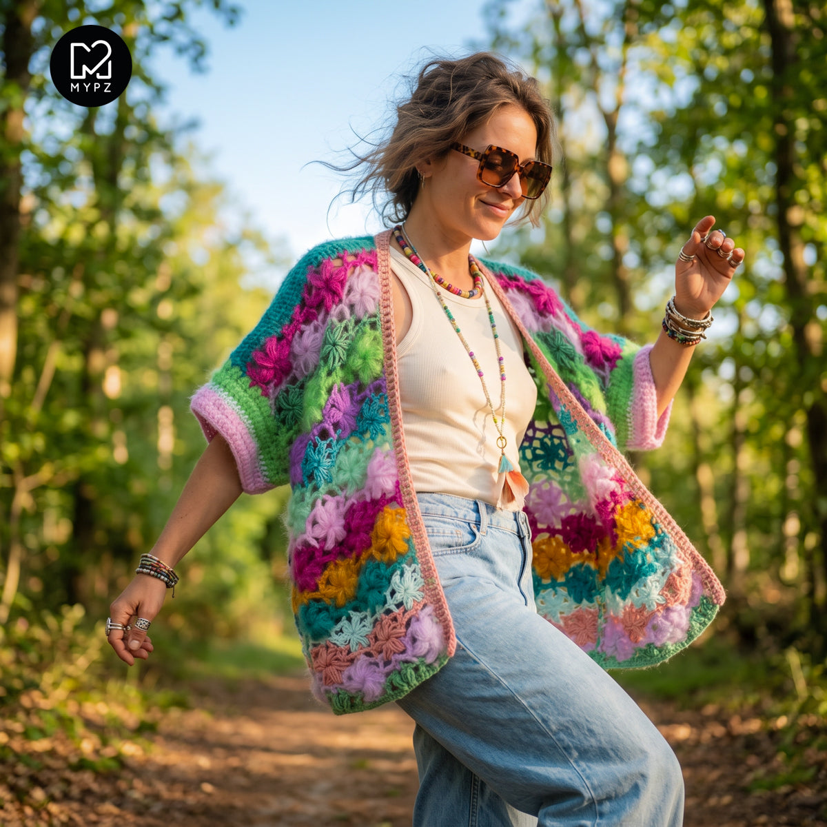 Patron de crochet – MYPZ cardigan Wildflower  (ENG-NL-DE-FR-ES)