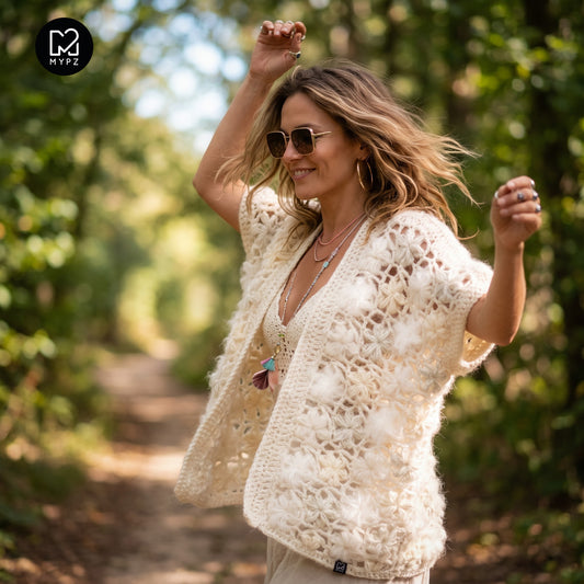 Gilet MYPZ Wildflower - Nuances de blanc