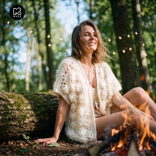 Kit de crochet – MYPZ cardigan Wildflower Shades of White (ENG-NL-DE-FR-ES)