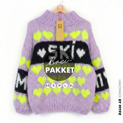 Knitting Kit – MYPZ Chunky Mohair Pullover Ski Crush No.9 (ENG-NL-DE)