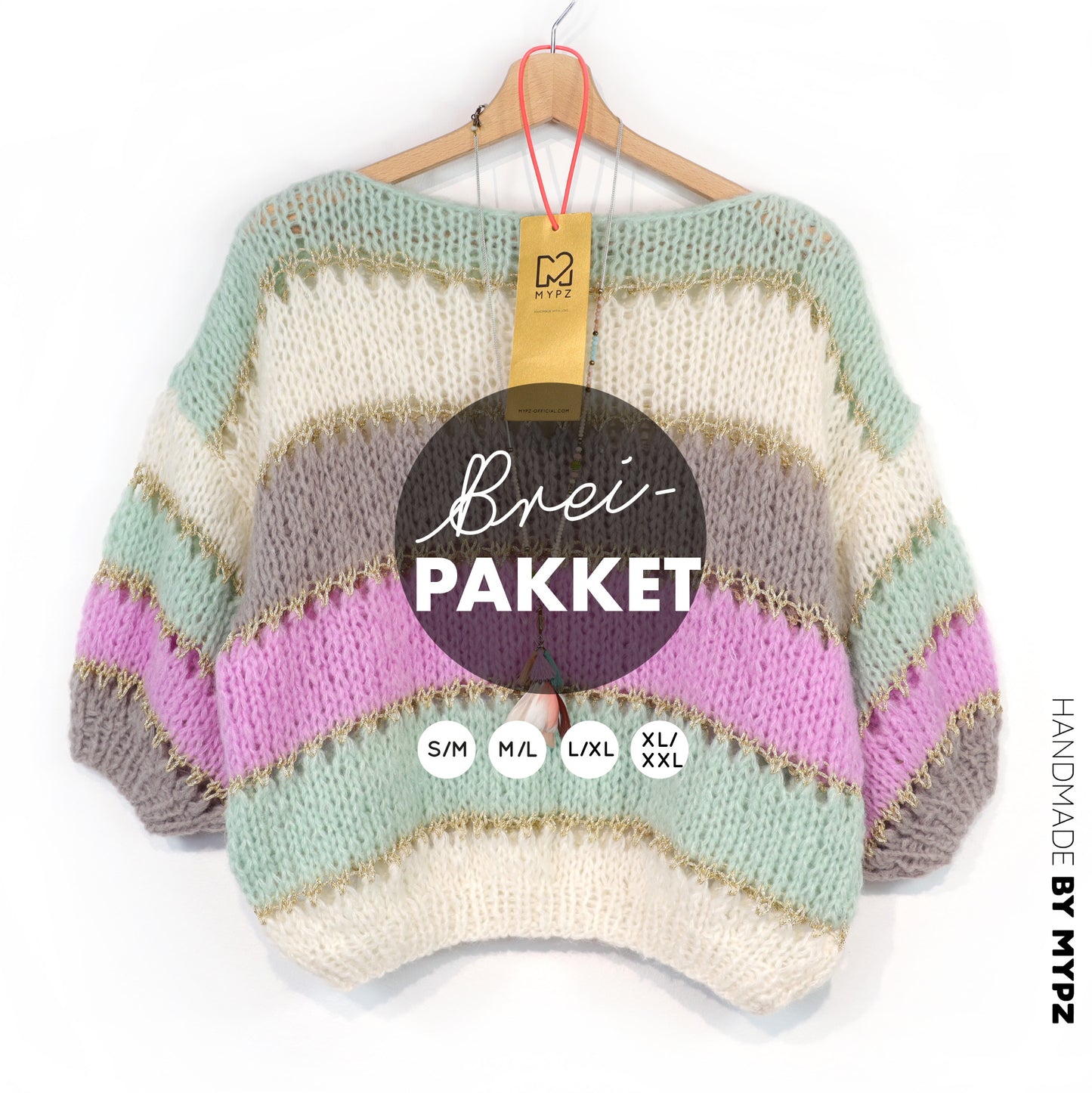 Kit de tricot – MYPZ Light Alpaca Top Clouds No10 (ENG-NL-DE-FR)