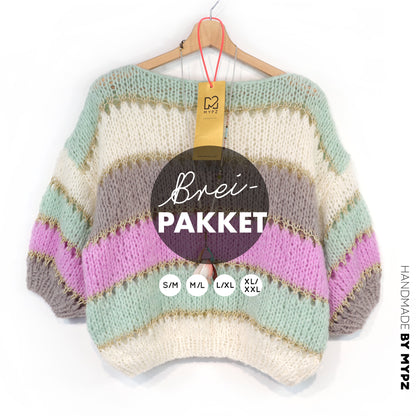 Kit de tricot – MYPZ Light Alpaca Top Clouds No10 (ENG-NL-DE-FR)