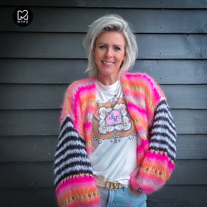 Knit pattern – MYPZ Light Mohair Cardigan Pink Magic No10 (ENG-NL-DE)