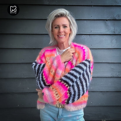 Knit pattern – MYPZ Light Mohair Cardigan Pink Magic No10 (ENG-NL-DE)