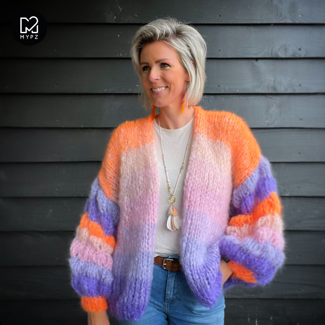 Knit pattern – MYPZ Chunky Mohair Cardigan Bubbely (ENG-NL