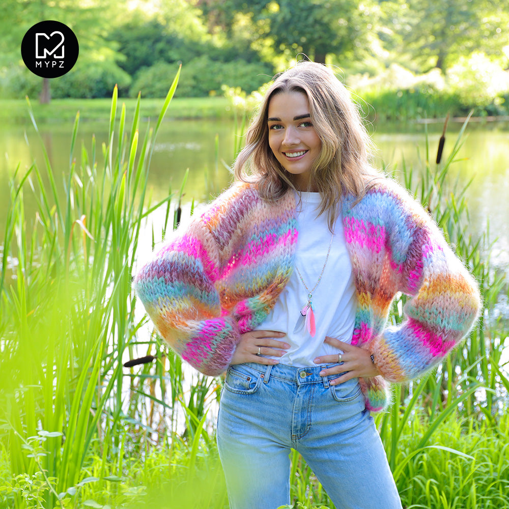 Knitting Kit – MYPZ Chunky Mohair Cardigan Bright Moments No.15 (ENG-NL)