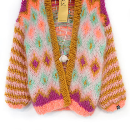 Patron de tricot - veste en mohair épais Flora n°12 (ENG-DE-NL-ES-FR-IT-DA-SV-NO)