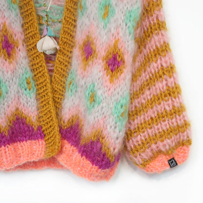 Patron de tricot - veste en mohair épais Flora n°12 (ENG-DE-NL-ES-FR-IT-DA-SV-NO)