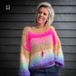 Chunky Mohair-merino Rainbow pullover