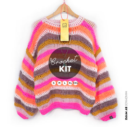 Crochet kit – MYPZ Chunky pullover Georgie (ENG-NL-DE)