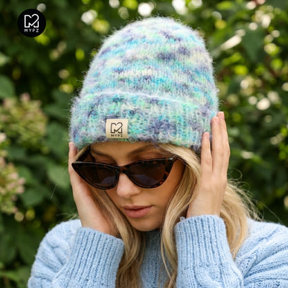 Modèle de tricot – bonnet Blue Lagoon (ENG-NL-DE-ES-FR-IT-NO-DA-SV)