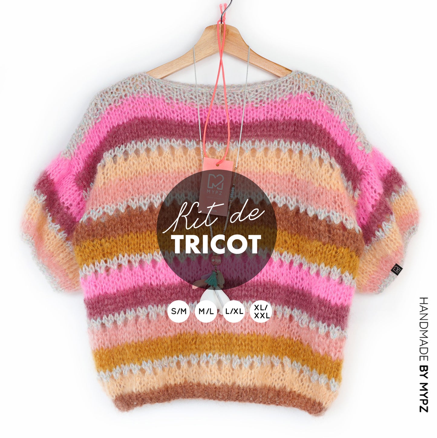 Kit de Tricot – MYPZ Basic Light Mohair Top Caramel No10 (ENG-NL-DE-FR)