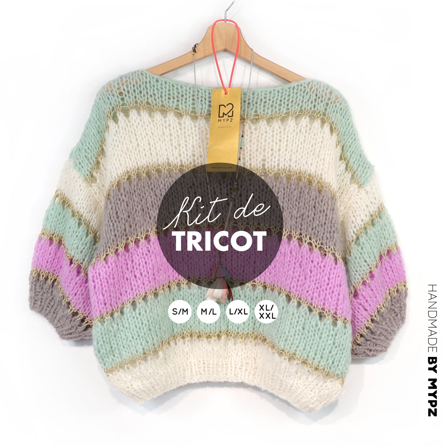 Kit de tricot – MYPZ Light Alpaca Top Clouds No10 (ENG-NL-DE-FR)