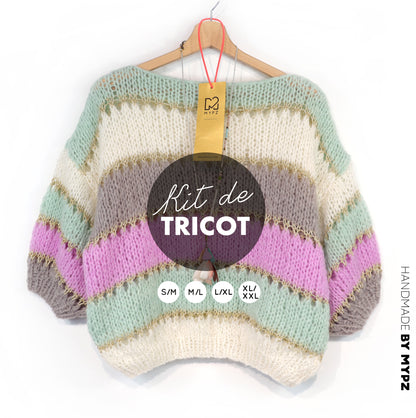 Kit de tricot – MYPZ Light Alpaca Top Clouds No10 (ENG-NL-DE-FR)