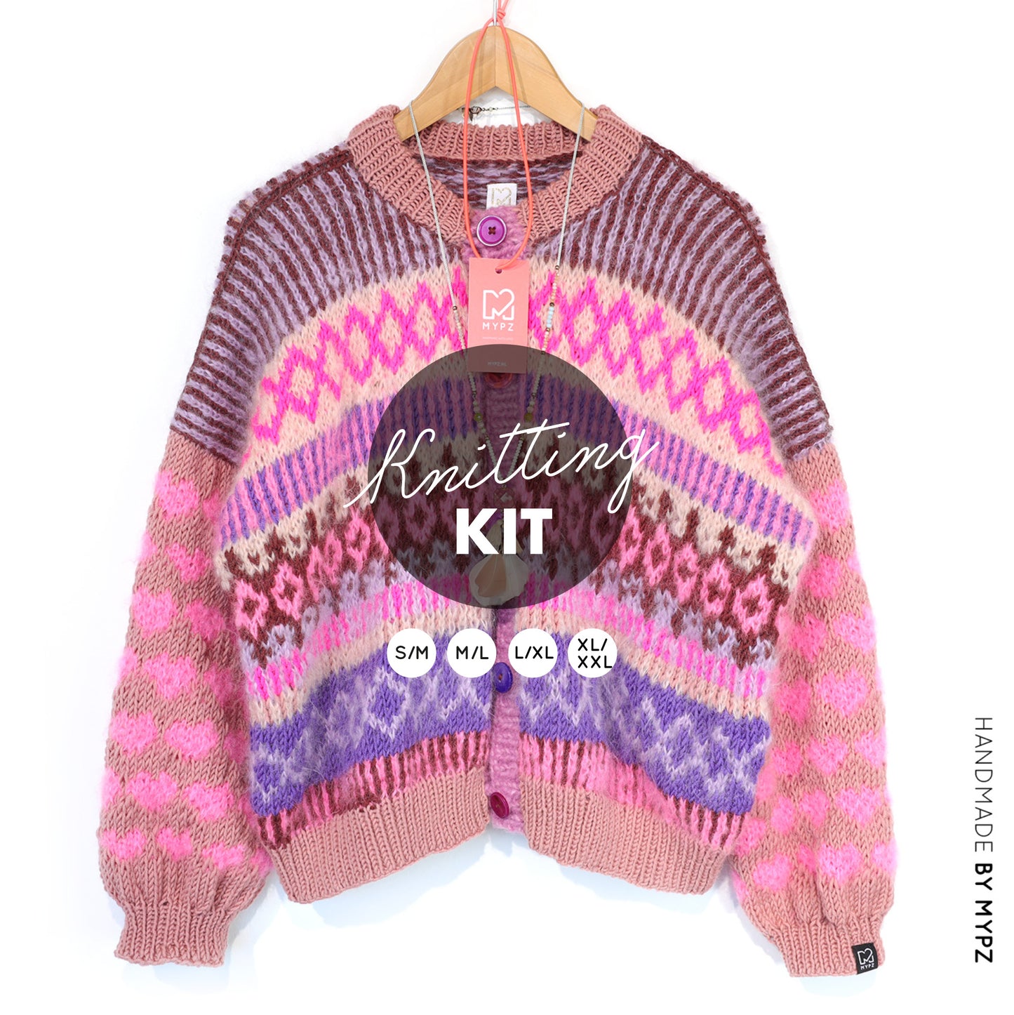 Knitting Kit – MYPZ Nordic cardigan True Love No6 (ENG-NL-DE)