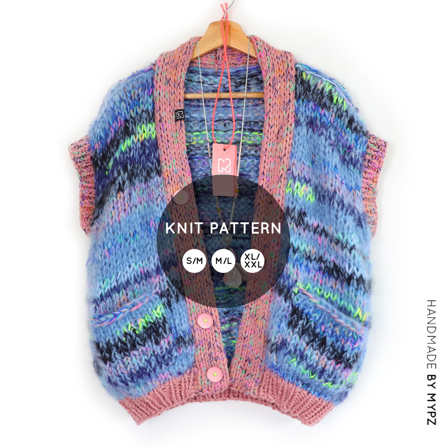 Knit pattern – Chunky Mohair Bodywarmer Jeans No.12 (ENG-NL)