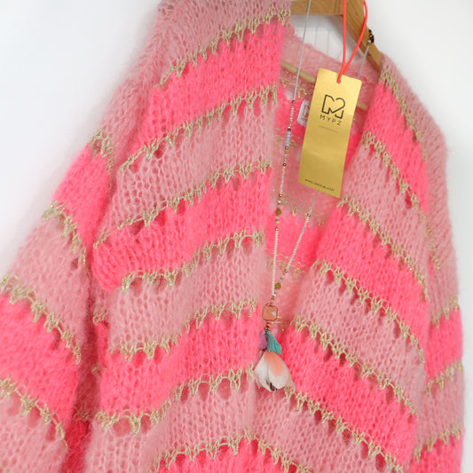 Kit de tricot - cardigan court léger en mohair MYPZ Summerflow No10 (ENG-DE-NL-ES-FR-IT-DA-SV-NO)