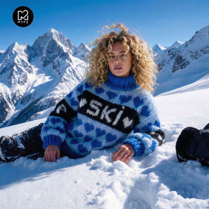 Knitting Kit – MYPZ Chunky Mohair Pullover Alpine Blue No.9 (ENG-NL-DE)