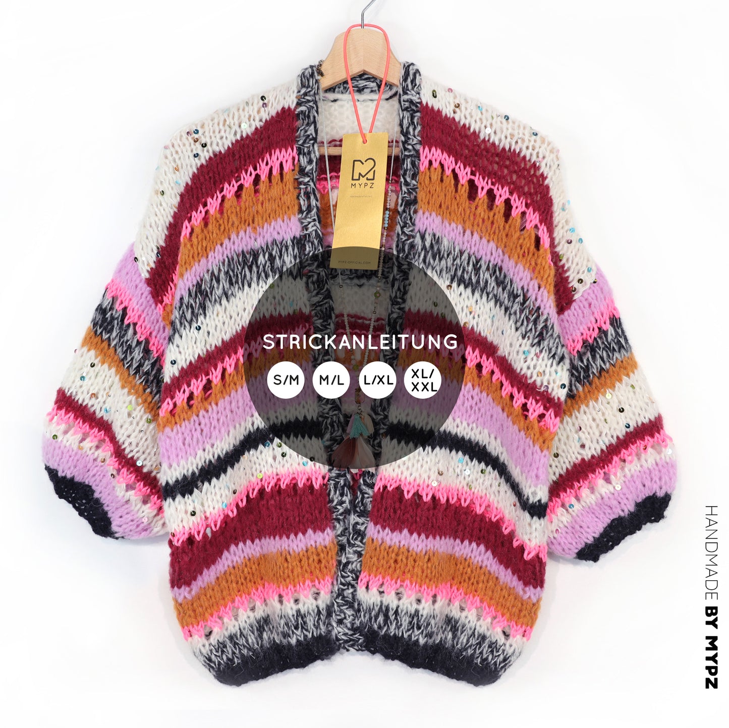 Knit pattern – MYPZ Light Alpaca Cardigan Twinkle Berry No10 (ENG-NL-DE)