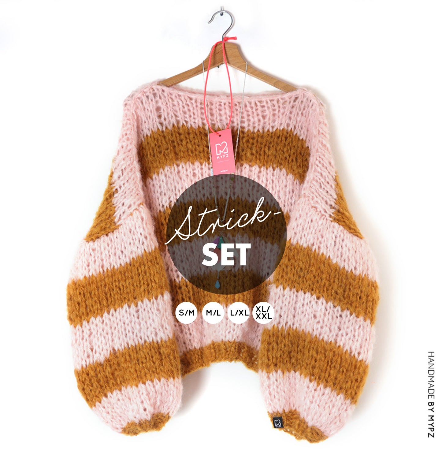 Kit de tricot – Pull épais basique MYPZ Apache No15 – Débutant (ENG-NL-FR-ES)