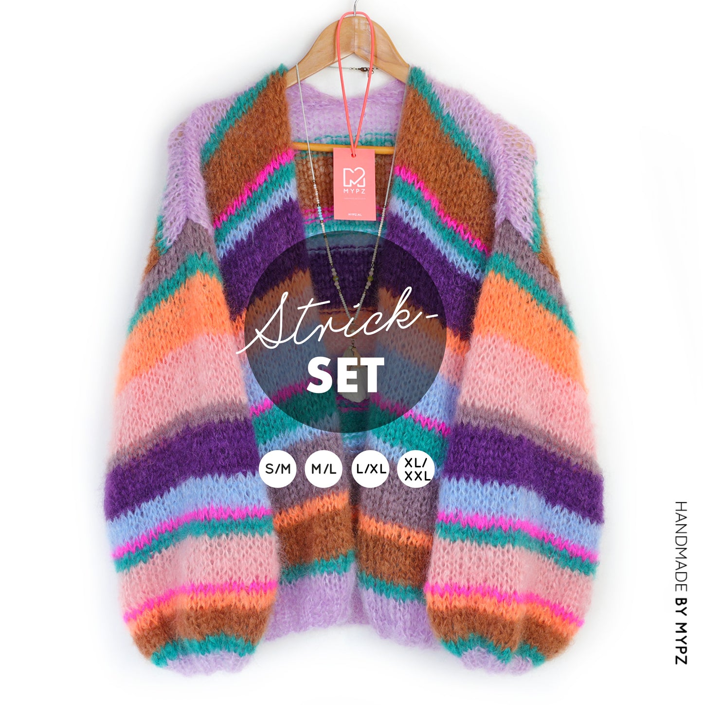 Knitting kit – MYPZ Basic Light Mohair Cardigan Florence No10 (ENG-NL-DE)